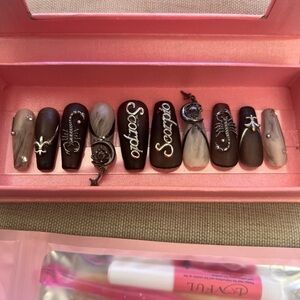 LovFul Handmade Acrylic PressOn Nails - Scorpio Size Medium